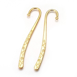 Golden Tibetan Style Alloy Bookmarks, Lead Free and Cadmium Free, Golden, 2.4cm wide, 12.2cm long, hole: 2mm