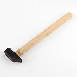 Черный Цвет Металла Железные молотки, молотки, с деревянной ручкой, металлический черный , 23x4.9x1.6 см