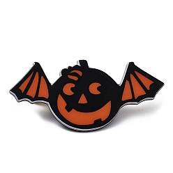 Bat Pinces à cheveux en alligator en pvc sur le thème d'Halloween, avec les accessoires en fer, accessoires de cheveux pour filles femmes, chauve-souris, 38.5x79.5x2.5mm