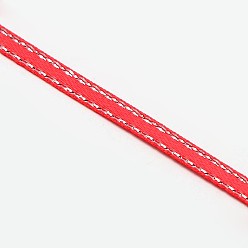 Rouge Ruban gros-grain câblé, ruban de noël, pour l'emballage cadeau décoration de festival de mariage, rouge, 1/4 pouce (6 mm), environ 100 yards / rouleau (91.44 m / rouleau)
