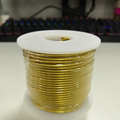 Yellow Aluminum Wire, Matte Effect, Yellow, 18 Gauge, 1mm, about 150m/roll