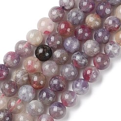 Tourmaline Natural Cherry Blossom Tourmaline Beads Strands, Round, 8mm, Hole: 0.8mm, about 50pcs/strand, 15.43''(39.2cm)