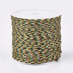 Разноцветный Нейлоновая нить, ювелирные изделия шнур нейлона для пользовательских ювелирных изделий делает тканые, красочный, 0.8 мм, около 49.21 ярдов (45 м) / рулон