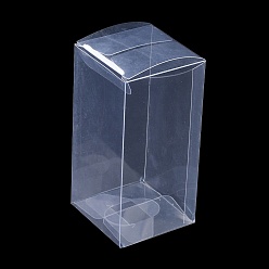 Clear Rectangle Transparent Plastic PVC Box Gift Packaging, Waterproof Folding Box, for Toys & Molds, Clear, Box: 6x6x12.1cm