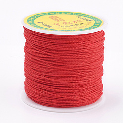 Rouge Polyester cordon, rouge, 0.8mm, environ 87.48 yards (80m)/rouleau