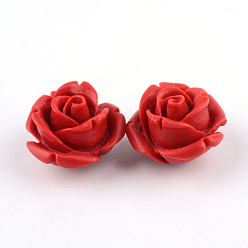 Brique Rouge Perles de cinabre, rose, firebrick, 12.5x12.5x9.5mm, Trou: 1.2mm