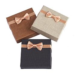 Mixed Color Cardboard Bracelet Boxes, Square, Mixed Color, 8.8x8.8x2.2cm