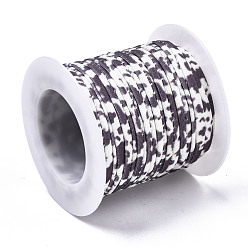 Серый Плоский полиэстер эластичный шнур, швейные принадлежности для одежды, серые, 5 мм, около 3.28 ярдов (3 м) / рулон
