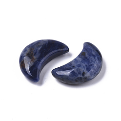 Sodalite Forme de lune sodalite naturelle guérison pierres de paume de poche en cristal, pour l'équilibrage des chakras, fabrication de bijoux, décoration de la maison, 30x20.5x9.5mm