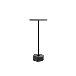 Electrophoresis Black T bar boucle d'oreille de fer affiche ensembles, présentoir à bijoux, stand d'arbre de bijoux, électrophorèse noir, 6x3.8x13.5 cm
