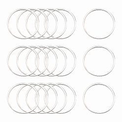 Silver Brass Linking Rings, Lead Free & Nickel Free, Ring, Silver Color Plated, 35x1mm, about 500pcs/bag