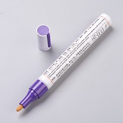 Purple Metallic Marker Pens, for Metal, Wood, Ceramic, Glass, Rock Painting, DIY Photo Album, Card Making, Scrapbook Crafts , Purple, 14.3x1.55cm