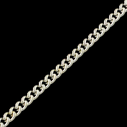 Серебро Сваренным железные цепи обочины, с катушкой, серебряные, 4x2.7x0.8 мм, около 328.08 футов (100 м) / рулон