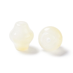 Light Yellow Opaque Glass Beads, Lantern, Light Yellow, 9x8mm, Hole: 1.5mm