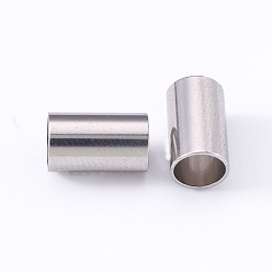 Stainless Steel Color 304 Stainless Steel Beads, Large Hole Beads, Column, Stainless Steel Color, 10x6mm, Hole: 5.2mm