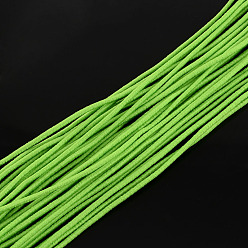 Lawn Green Elastic Cord, with Fibre Outside and Rubber Inside, Lawn Green, 2.5mm, about 87.48 yards(80m)/bundle