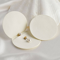Dentelle Vieille Pochettes enveloppes à bijoux en velours, bijoux cadeau sacs, pour bague collier boucle d'oreille bracelet, plat rond, vieille dentelle, 7 cm