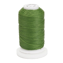 Olive Drab Waxed Polyester Cord, Flat, Olive Drab, 1mm, about 76.55 yards(70m)/roll