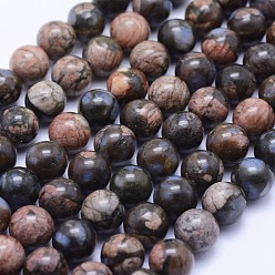Pierre Précieuse Naturelle Brins de perles pierres fines naturelles , ronde, 8mm, Trou: 1mm, Environ 47 pcs/chapelet, 14.8 pouce (37.6 cm)