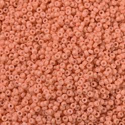 (RR4462) Saumon Foncé Opaque Teint Duracoat Perles rocailles miyuki rondes, perles de rocaille japonais, (rr 4462) saumon foncé opaque teint au duracoat, 15/0, 1.5mm, trou: 0.7 mm, environ 27777 pcs / 50 g
