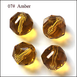 Verge D'or Imitations de perles de cristal autrichien, grade de aaa, facette, ronde, verge d'or, 6mm, Trou: 0.7~0.9mm