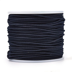 Prussian Blue Elastic Cord, Polyester Outside and Latex Core, Prussian Blue, 2mm, about 50m/roll, 1roll/box