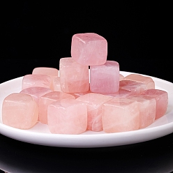 Cuarzo Rosa 100g cubo cuentas de cuarzo rosa natural, para difusor de aromas, envoltura de alambre, sanación con cristales wicca y reiki, decoraciones de visualización, 15~20x15~20x15~20 mm