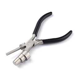 Black Iron Wire Looping Pliers, Concave and Round Nose, with Non-Slip Comfort Grip Handle, for Loops and Jump Rings, Black, 17x5.6x2.2cm