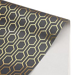 Hexágono Hojas de papel de regalo, Rectángulo, decoración de papel de regalo de ramo de flores plegadas, patrón hexagonal, 700x500 mm