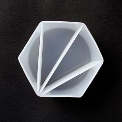 Blanco Vaso dividido reutilizable para verter pintura., vasos de silicona para mezclar resina, 4 divisores, blanco, 102x89x52 mm, diámetro interior: 24~98 mm