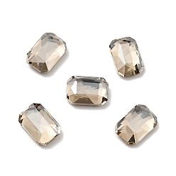 Satín K 9 cabujones de diamantes de imitación de cristal, espalda y espalda planas, facetados, octógono rectángulo, satén, 8x5.5x2.5 mm