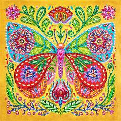 Бабочка Наборы алмазной живописи в богемном стиле своими руками, включая стразы из смолы, алмазная липкая ручка, поднос тарелка и клей глина, бабочки, 300x300 мм