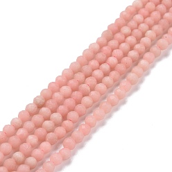 Pink Opal Natural Pink Opal Beads Strands, Faceted, Round, 3.5mm, Hole: 0.7mm, about 116pcs/strand, 15.16''(38.5cm)