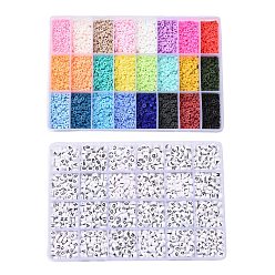 Mixed Color DIY Beads Jewelry Kits, Including Disc/Flat Round Handmade Polymer Clay Beads, Acrylic Beads, Mixed Color, 4x1mm, Hole: 1mm, 240g