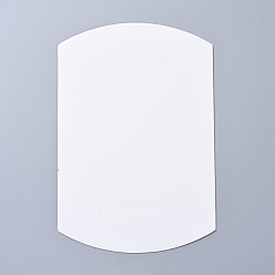 Blanc Boîtes de bonbons d'oreiller en papier, pour les faveurs de mariage fournitures de fête d'anniversaire de douche de bébé, blanc, 16.5x13x4.2 cm