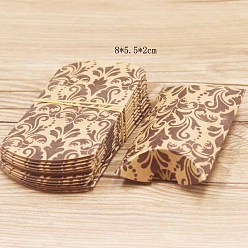 Leaf Paper Pillow Candy Boxes, Gift Boxes, for Wedding Favors Baby Shower Birthday Party Supplies, Leaf Pattern, 8x5.5x2cm