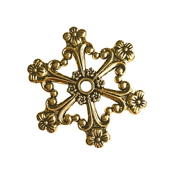 Oro Antiguo Bobinas de aleación de zinc, Porta hilos de metal retro., copo de nieve, oro antiguo, 58x50 mm