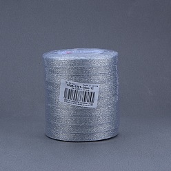 Серебро Блестящая металлическая лента, блеск ленты, серебряные, 3/8 дюйм (9~10 мм), около 25 ярдов / рулон, 10 рулоны / группа