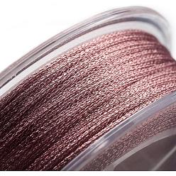 Salmon Polyester Metallic Thread, Salmon, 1mm, about 32.8 yards(30m)/roll