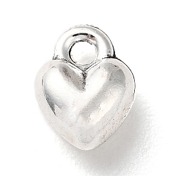 Античное Серебро Сплавочные подвески тибетского стиля, сердце, античное серебро, 8x6x3.5 мм, отверстие : 1.2 мм, Около 1111 шт / 500 г