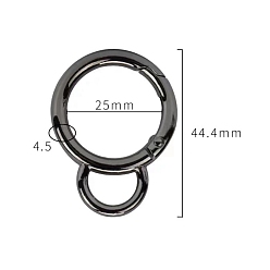 Черный Цвет Металла Легкосплавные пружинные кольца, Горлянка, металлический черный , 5 датчик, 44.4x33.6x4.5 мм