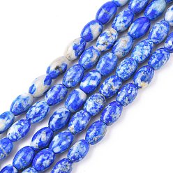 Lapis Lazuli Natural Lapis Lazuli Beads Strands, Drum, 9x6mm, Hole: 1mm, about 43pcs/strand, 153.54''(390cm)