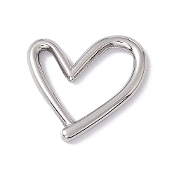 Stainless Steel Color 304 Stainless Steel Linking Rings, Hollow Asymmetrical Heart, Stainless Steel Color, 19x20x2.5mm, Inner Diameter: 13.5x13.5mm