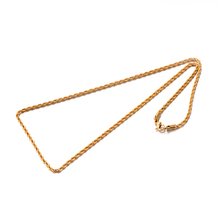Golden 304 Stainless Steel Rope Chain Necklaces, Golden, 19.7 inch(50cm), 2.2mm