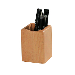 Cuboid Настольный деревянный держатель для ручек, чехол-органайзер для канцелярских принадлежностей, Офисные и школьные принадлежности, кубоид, 70x70x100 мм