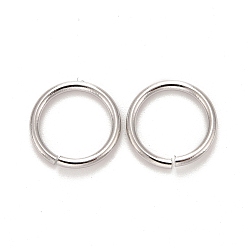 Platinum Brass Jump Rings, Open Jump Rings, with Smooth Joining Ends, Cadmium Free & Nickel Free & Lead Free, Platinum, 10x1mm, 18 Gauge, Inner Diameter: 8mm, Hole: 8mm, about 2631pcs/500g