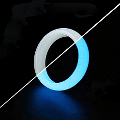 Светло-Синий Кольца Synthesi со светящимися камнями, голубой, внутренний диаметр: 19~21 мм