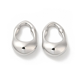 Stainless Steel Color 304 Stainless Steel Pendants, Lock Charm, Stainless Steel Color, 19x12.5x6mm, Hole: 11x8.5mm