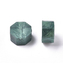 Teal Sealing Wax Particles, for Retro Seal Stamp, Octagon, Teal, 9mm, about 1500pcs/500g
