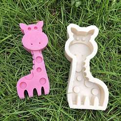 Light Grey Giraffe Food Grade Silicone Molds, 3D Animal Resin Molds,  Fondant Molds, for DIY Cake Decoration, Chocolate, Candy, Light Grey, 106x55x26mm